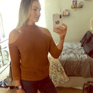 Open shoulder sweater
